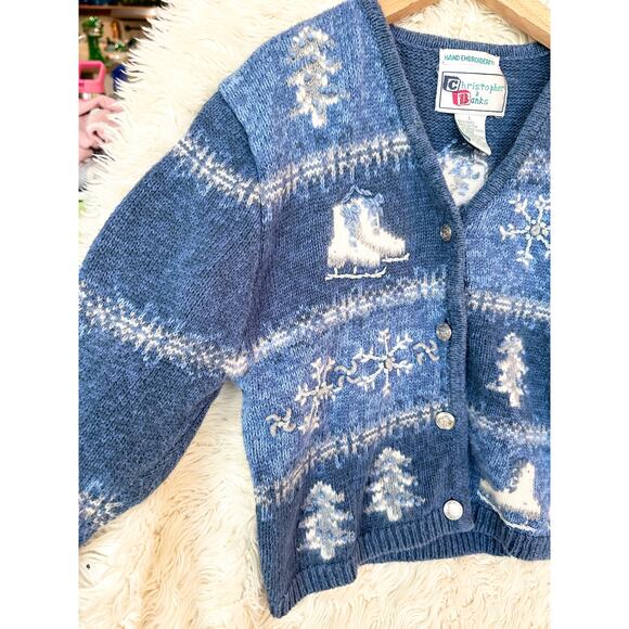 Christopher & Banks Winter Snowflake Cardigan Kids Large - Picture 7 of 7